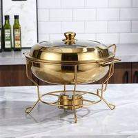 Plat de service élégant en verre avec couvercle de luxe pour buffet, chauffe-plats, matériel de restauration hôtelière et autres fournitures hôtelières