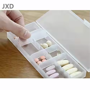 JUXINDA Pilulier hebdomadaire 7 jours avec compartiments amovibles Organisateur de médecine de voyage blanc pour bureau à domicile et utilisation par les personnes âgées - Product Image 3