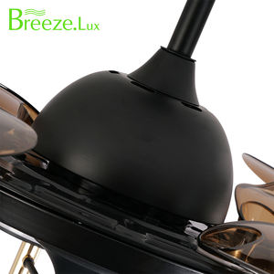 Ventilateurs de plafond LED modernes personnalisables noir clair + or télécommande multifonction acrylique pour chambre restaurant cuisine décor - Product Image 3