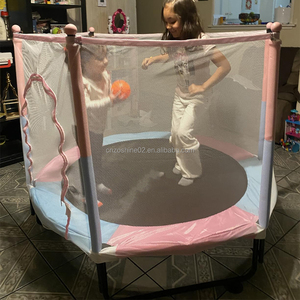 <span class=keywords><strong>Trampoline</strong></span> rond pour enfants Zoshine avec filet de sécurité, panier de basket et fosse à balles, tapis de saut sécurisé pour le plaisir actif en intérieur des enfants - Product Image 4