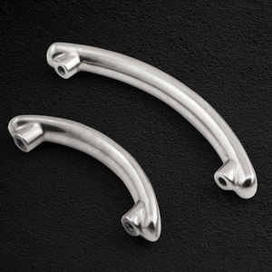 Poignée en acier inoxydable en forme d'arc 100-150 mm, poignée de porte et de fenêtre industrielle, montage en surface, installation facile - Product Image 1