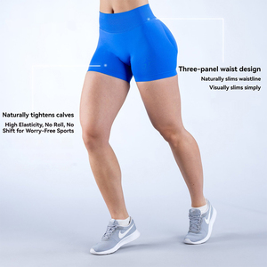 <span class=keywords><strong>Pantaloncini</strong></span> Yoga Donna a Vita Alta Effetto Push-Up Senza Cuciture, Pantaloni Fitness Modellanti in Nylon Spandex <span class=keywords><strong>Aderenti</strong></span> per Sport e Yoga - Product Image 4