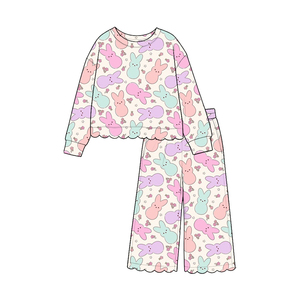 Preventa: Nuevos Conjuntos de Conejita de Pascua para Niñas Pequeñas, Monos para Niñas, Venta al por Mayor, Ropa a Juego para Hermanas - Product Image 1