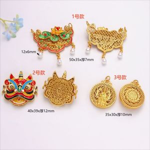 จี้รูปสิงโตเคลือบทองแบบดั้งเดิมสำหรับทำเครื่องประดับ DIY ของตกแต่งสำหรับทุกเพศ ผลิตจากกวางโจว - Product Image 2