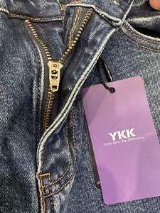 女式加大码休闲4向弹力直筒牛仔裤 (XL-6XL) 高弹力腰部高级水洗无褪色四季纽扣 - Product Image 6