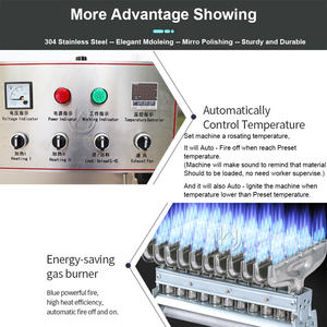 Machine à torréfier les grains <span class=keywords><strong>de</strong></span> café, les pistaches, les graines <span class=keywords><strong>de</strong></span> soja, les noix, en acier inoxydable, chauffage électrique au gaz, 30-500 kg/lot - Product Image 4