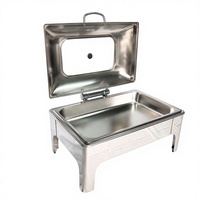 Réchaud électrique en acier inoxydable argenté 9L, réchaud à buffet, brûleur, restauration, élégant, commercial, restaurant, hôtel, OEM ODM