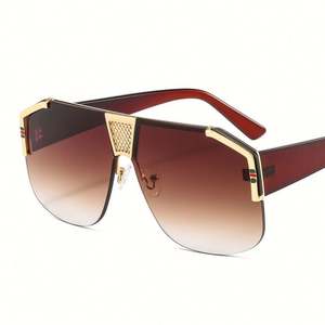 Nuevas Gafas de Sol Retro Cuadradas con Degradado 2021 para Mujer, Protección UV400, Forma de Escudo, Gafas de Sol Extra Grandes para Hombre - Product Image 4