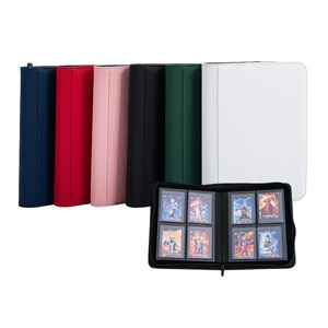 <span class=keywords><strong>Classeur</strong></span> à fermeture éclair en cuir PU avec logo personnalisé, 4, 9 ou 12 pochettes, <span class=keywords><strong>classeur</strong></span> premium <span class=keywords><strong>pour</strong></span> cartes à collectionner Pokémon, cartes de sport, TCG - Product Image 5
