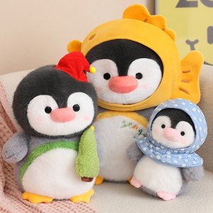 Jouet personnalisé pingouin kawaii avec tenues créatives, adorable poupée pingouin en peluche douce pour enfants - Product Image 5