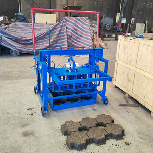 เครื่องทำอิฐบล็อกแบบใช้มือหมุน 220V/380V รุ่น QTJ 4-45 เครื่องทำบล็อกปูพื้นเคลื่อนที่ เครื่องวางบล็อกซีเมนต์ - Product Image 5