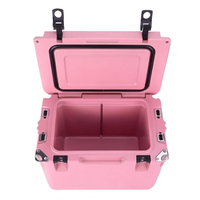 Glacière isotherme portable moderne de haute qualité 25L en PE rotomoulé, étanche, pour aliments et pêche, avec panneau solaire, réutilisable, pour 7 jours de conservation de la glace