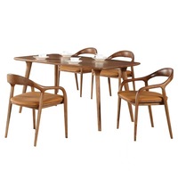 Chaise moderne personnalisée en bois couleur noyer Vente en gros Chaises en bois massif pour hôtel Mobilier d'appoint Chaises de salle à manger anciennes