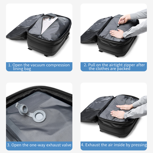 Sacchetti di Compressione Sottovuoto Gonfiabili Pailox, Impermeabili e Ermetici, per Organizzare Valigie e Bagagli da Viaggio, Pieghevoli - Product Image 2