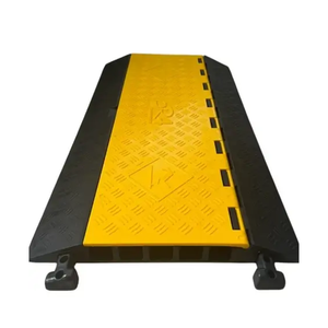 High Strength 40mm Traffic Roadway Safety Cable Cover Heavy Duty Bump Rubber Cable Protector With 5 Channels - Product Image 1