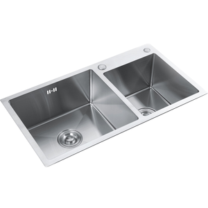 Lavello da Cucina a Doppia Vasca in Acciaio Inossidabile 304 Rinforzato, Grado Commerciale da Incasso, Vendita all'Ingrosso per Progetti - Product Image 1