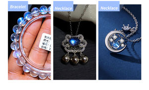 Redleaf 보석의 핫 세일 스리랑카 블루 월장석 비즈 천연 패싯 크리스탈 스톤 느슨한 레인보우 월장석 카보 숑 패싯 - Product Image 6