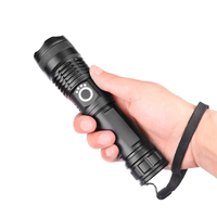 Lampe de poche tactique à zoom à mise au point réglable haute puissance P50 torche rechargeable lampe de poche LED 2000LM lampe de poche tactique portable