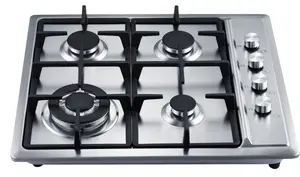 Hot Selling 5 Burns 4 Gas Stove Built In Hob Industrial Cooking Stove S.S Cooker Hob