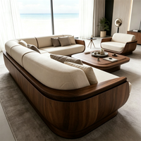 Gebogenes Ecksofa-Set Modernes Luxus-Stoffsofa in L-Form Wohnzimmermöbel