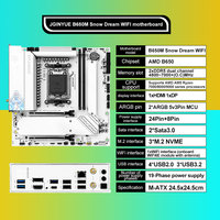 Carte mère de jeu PC de bureau JGINYUE B650M Snow Dream WiFi DDR5 AM5