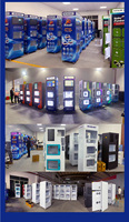 OuYuan Distributeur automatique intelligent de nettoyage de casques de moto SDK, gestion cloud multi-paiements, vapeur thermique, ozone/UVC 3000W Global