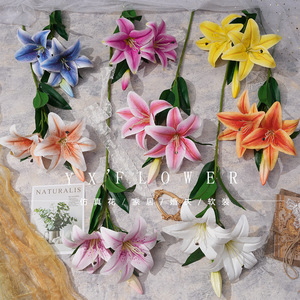 Flores Artificiales de Lirio de Seda Realistas para Decoración de Bodas y Hogar, Moldeadas por Inyección YG LILY - Product Image 1