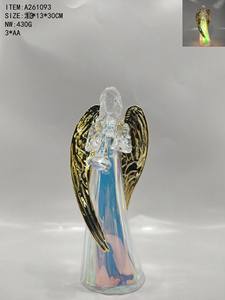 Decoración Navideña Ángel con Luz LED Electrochapada - Product Image 3