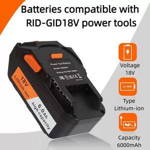 Paquete de baterías de litio Victpower 18V-3.0Ah/4.0Ah/5.0Ah/6.0Ah para herramientas eléctricas RID-GID con indicador de nivel de carga. - Product Image 2