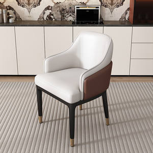 モダンなイタリアンライトラグジュアリーダイニングチェア、メタルフレーム、ソフトな張り地、家庭用家具、レストラン、ホテル、会議用 - Product Image 5