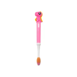 OEM Customized Non-slip Dinosaur Handle Cartoon Design Soft Toothbrush For Children Years Old Toothbrush