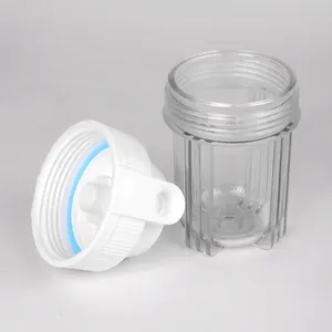 MSQ 5 Inch1/4 1/2 (dente De Plástico) Transparente Plástico Purificador De Água Filtro Da Habitação Do Garrafa