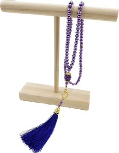 Nicro, оптовая продажа, 99 шт., имитация стеклянных жемчужных бусин с кисточкой, мусульманский кулон, Ид-Мубарак, четки для молитвы, Рамадан, подарок - Product Image 6