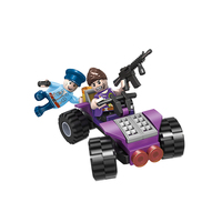 Briques éducatives en plastique COGO pour enfants, briques de construction de voitures de police, jouets de ville