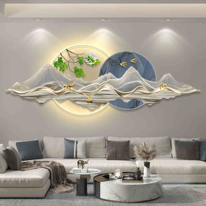 <span class=keywords><strong>Peinture</strong></span> décorative en acrylique HD avec impression UV 3D, lumineuse à LED, pour salon, style nature morte, en métal, avec éclairage LED intégré, effet cristal - Product Image 1