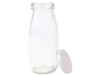8oz glass bottle with a lid for children's parties