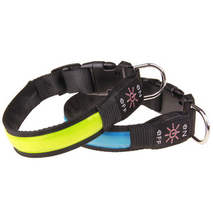 Collier de chien LED de haute qualité USB Rechargeable sécurité nuit marche allumer collier de chien en cuir PU collier de chien lumineux coloré - Product Image 2