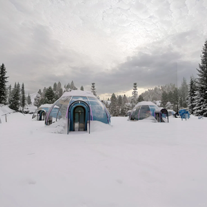 Luxury Full House New Polycarbonate Geodesic Igloo Round House Prefab Transparent Bubble <strong>Dome</strong> <strong>Tent</strong> For Trade Shows - Product Image 5