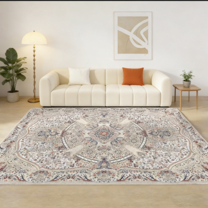 Tappeto Vintage Boho Moderno di Lusso <span class=keywords><strong>per</strong></span> Camera da Letto e Sala da Pranzo, Lavabile, Floreale, Antiscivolo, Stile Retrò - Product Image 1