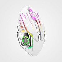 Ratón inalámbrico silencioso recargable BT USB mecánico de doble modo con retroiluminación para juegos, para PC, portátil, ordenador, gamer.