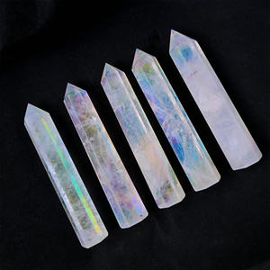 Venta al por mayor de torres de cuarzo transparente Fanshi Luxury Aura de alta calidad, cristales espirituales curativos, técnica de punta pulida Feng Shui - Product Image 5