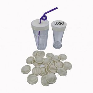 Protège-gobelets en latex avec trou pour paille, adaptés à toutes les tailles de gobelets, pour la prévention des boissons empoisonnées - Product Image 6