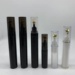 Rouleau noir mat sur sérum cosmétique pour les yeux flacon pompe sans air 20 ml - Product Image 1