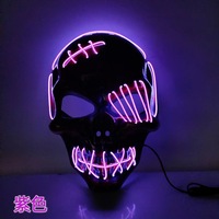 T1182 Masque Lumineux Terreur Fantôme Visage Halloween Ball Props Squelette One eyed Pirate LED Masque