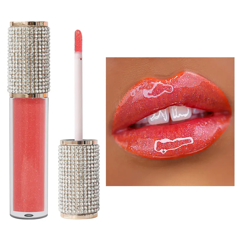 Personalizado sua marca hidratante Private label lip gloss fornecedor Faça seu próprio Lip Gloss com Custom Lip Gloss Tubes Glitter LipGloss
