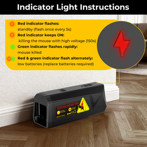 Yeniden Kullanılabilir Elektronik Haşere Kontrol Makinesi Yüksek Voltaj Şoklu Elektrikli Metal Fare Tuzağı Bebekler ve Evcil Hayvanları Korumak İçin - Product Image 3