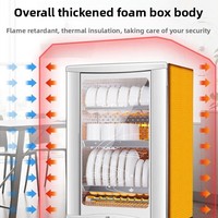 Armoire de désinfection verticale commerciale, stérilisateur à porte unique, verre trempé, infrarouge électrique haute température