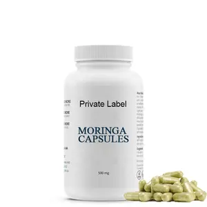 Fábrica OEM 500mg Veggie Moringa Oleifera Cápsulas Moringa Cápsulas