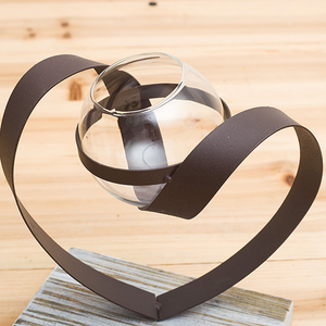 Vaso Moderno in Metallo <span class=keywords><strong>per</strong></span> Coltivazione Idroponica, Terrario in Vetro a Provetta <span class=keywords><strong>per</strong></span> Piante - Product Image 5