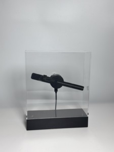 Ventilateur de bureau LED 3D de 20 cm, petit écran holographique, affichage publicitaire, logo lumineux, lampe holographique rechargeable, extérieur - Product Image 2